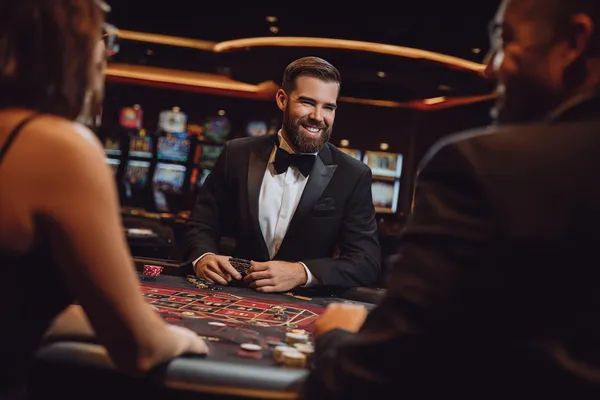 LINEBED App — Enjoy seamless gaming on your smartphone A young woman relaxing with her phone while dynamic casino elements float around her, illustrating the smooth mobile experience offered by the LINEBED app.